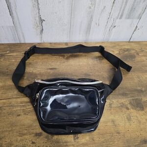 Black Fanny Pack Bag With 3 Zipper Pockets Unbranded